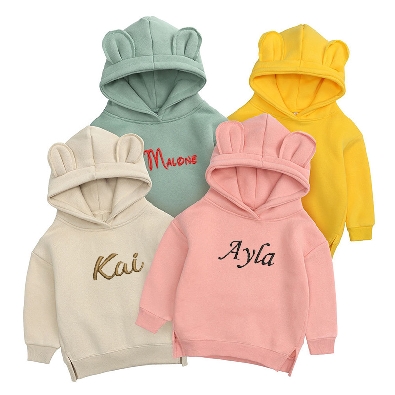 Winter Clothing Name - 개인화 된 자수 어린이 곰 까마귀
