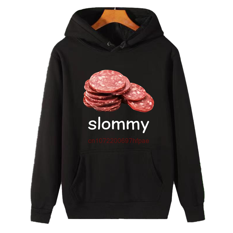 Winter Clothing Essential - Funny Slommy Salami Meme 그래픽 후드