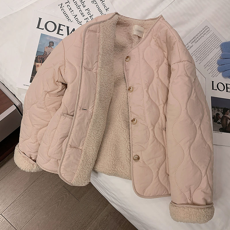Winter Clothing Trends For Women - 가을 겨울 퀼트 자켓 버튼 양털