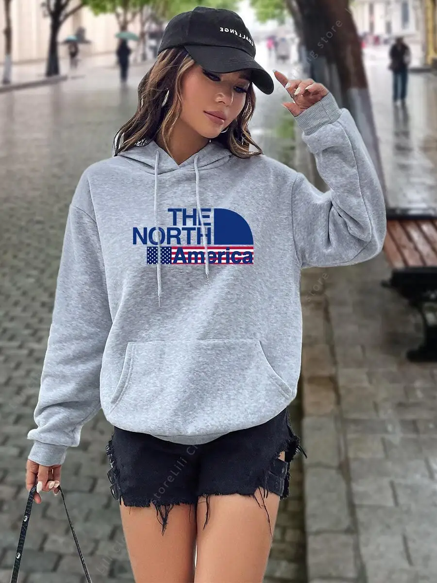 Winter Clothing Trends For Women - 여성용 후드티 그래픽 레터 프린트 스트리트웨어