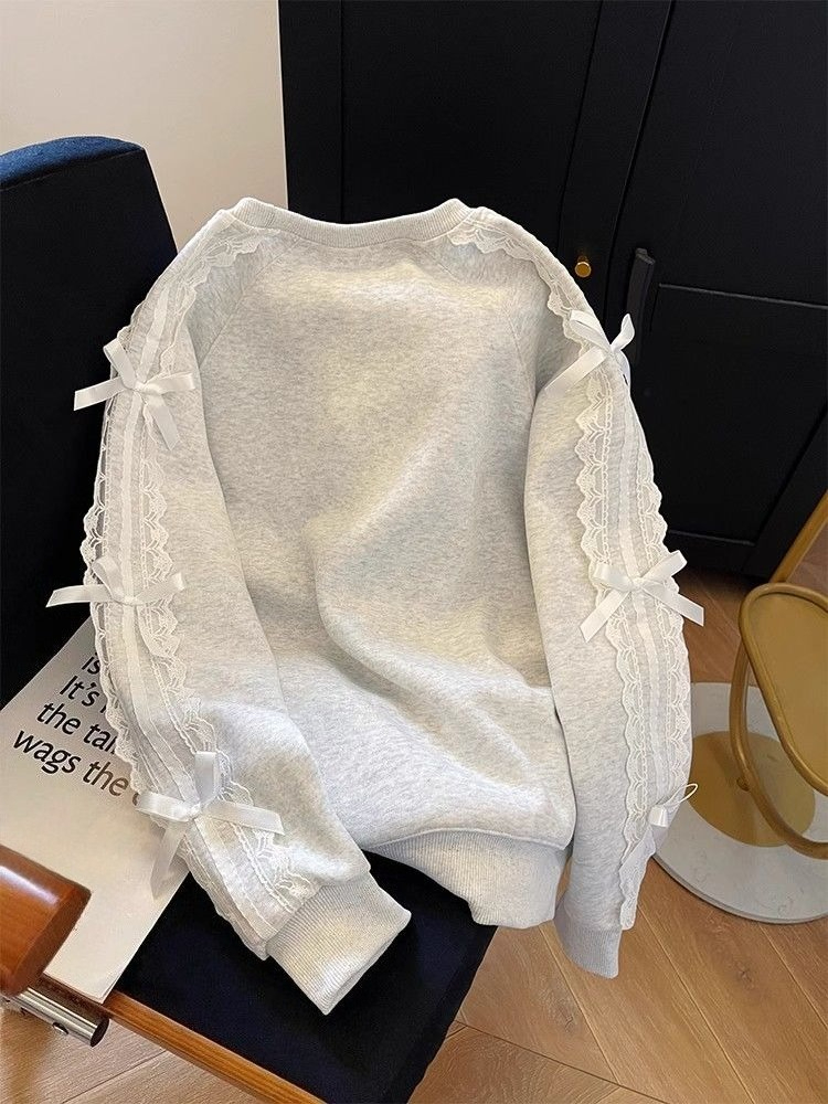 Winter Clothing Essential - 라운드 넥 진주 여성 스웨트셔츠 2025