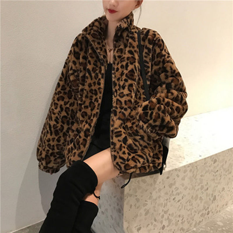 Winter Clothing Trends 2026 - 겨울 레오파드 프린트 자켓 여성 스탠드