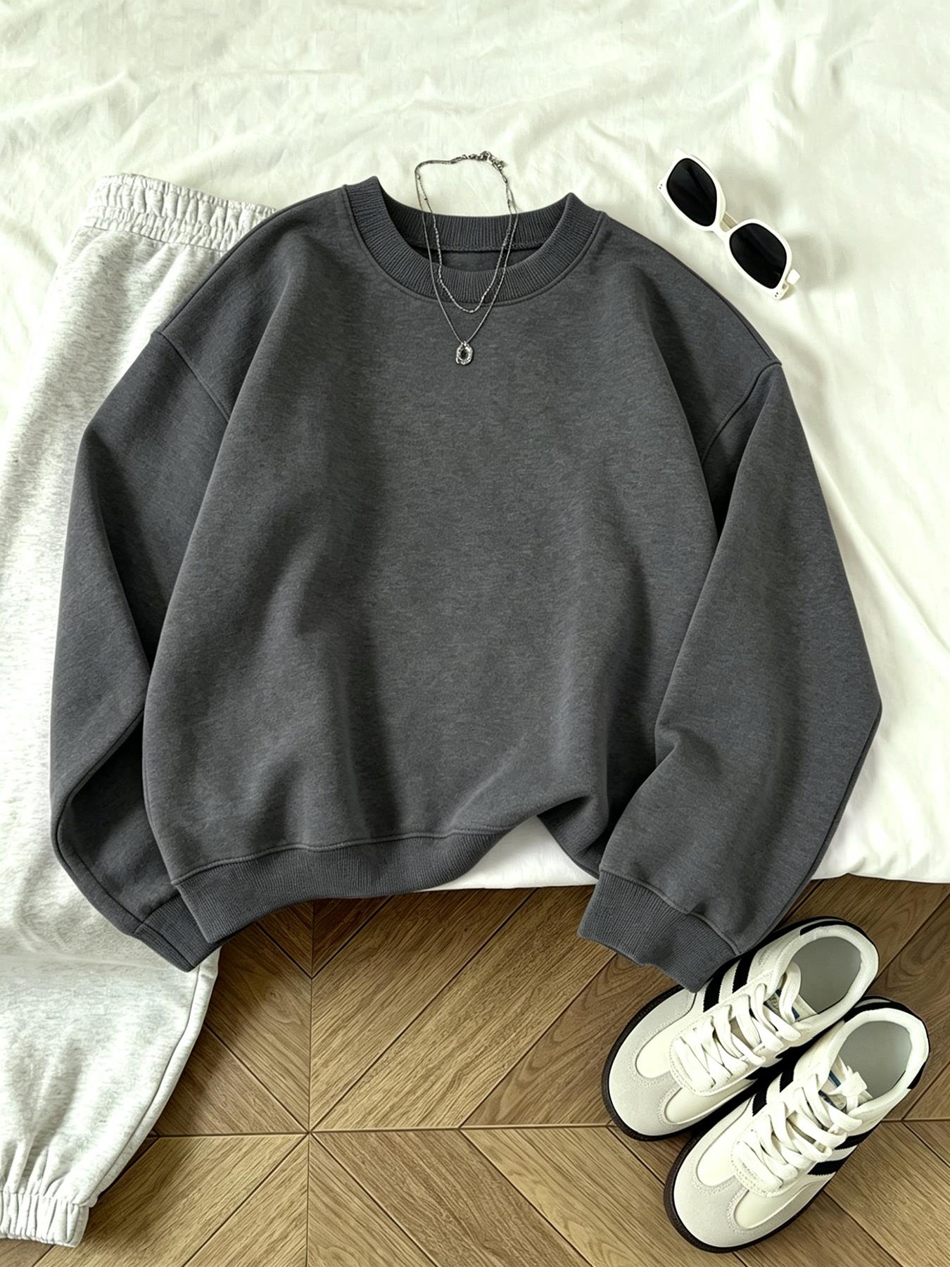 클리어런스 세일 중 여성용 캐주얼 O넥 스웨트셔츠 신상 - Winter Clothing On Sale Women'S 리뷰 및 가격