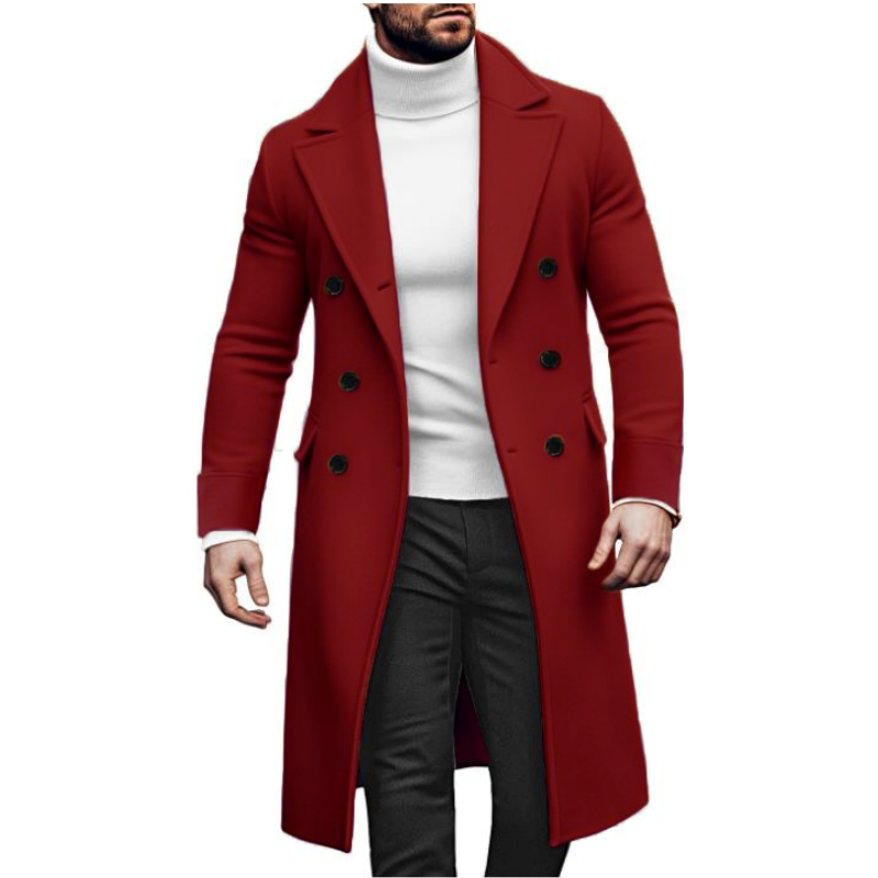 남성용 롱 더블 브레스트 코트, 안감 따뜻한 타입 코트 - Winter Clothing Types 리뷰 및 가격