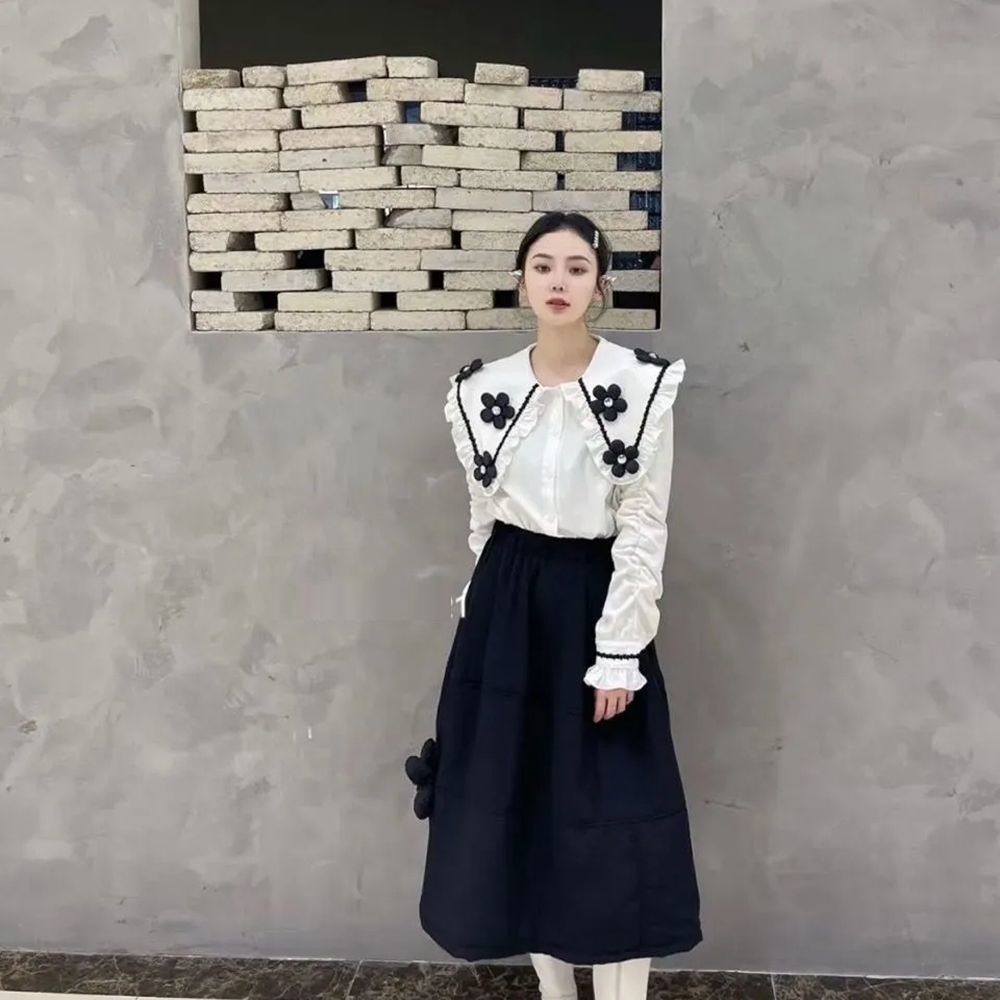 플러스 사이즈 긴팔 빅 칼라 블라우스, 트렌드 2024 - Winter Clothing Trends For Women 리뷰 및 가격