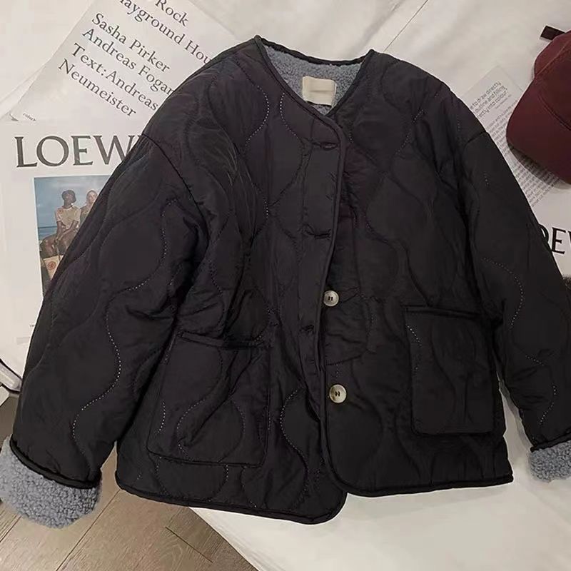 가을 겨울 퀼트 자켓 버튼 양털 코튼 코트 여성 의류  - Winter Clothing Trends For Women 리뷰 및 가격