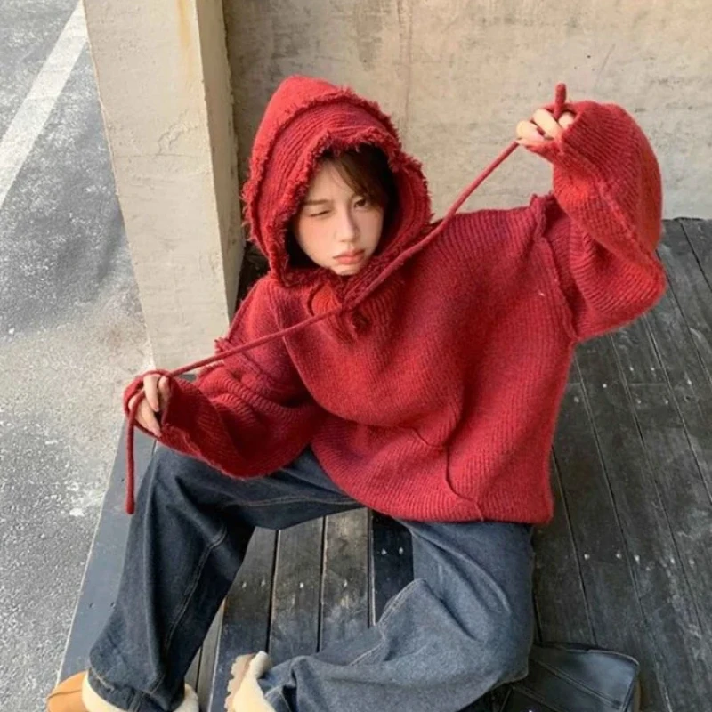 가을 및 겨울 두꺼운 후드, 차가운 빨간색 한국 여성  - Winter Clothing Essential 리뷰 및 가격