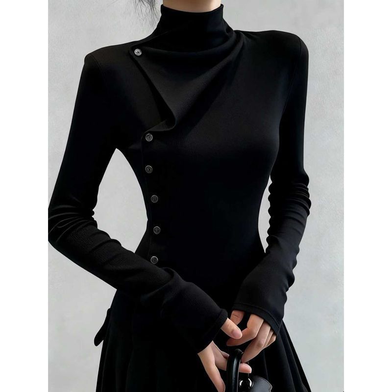 버튼 불규칙 버튼 패치워크 트렌드 티셔츠 여성 의류 신 - Winter Clothing Trends For Women 리뷰 및 가격