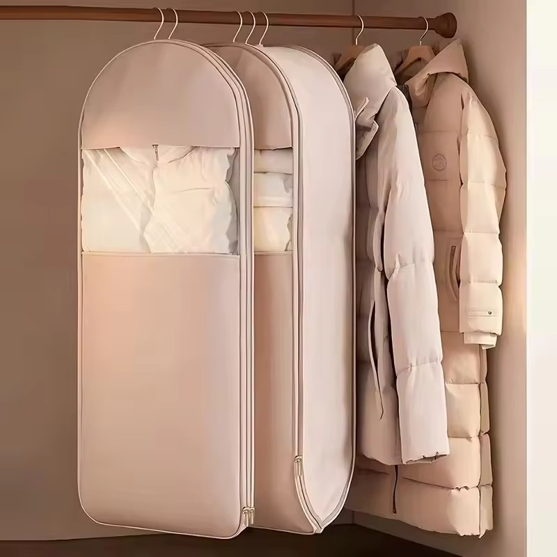 3팩 핑크 & 베이지 색상 걸이형 진공 수납팩, 90/ - Winter Clothing Types 리뷰 및 가격