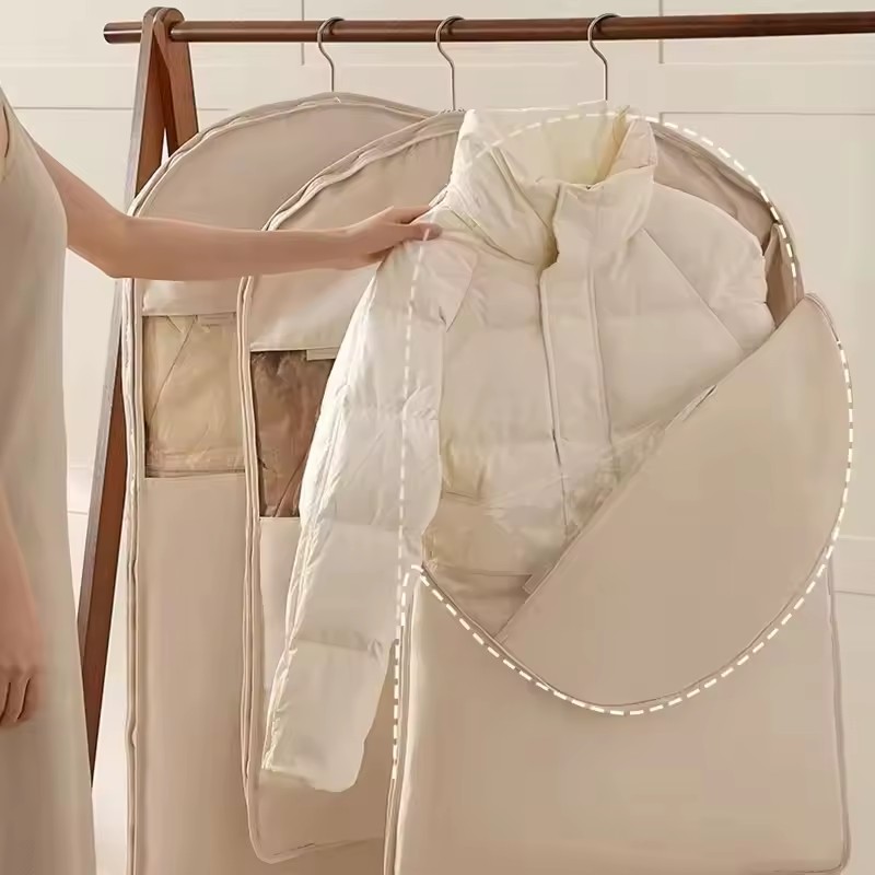 3팩 핑크 & 베이지 색상 걸이형 진공 수납팩, 90/ - Winter Clothing Types 리뷰 및 가격