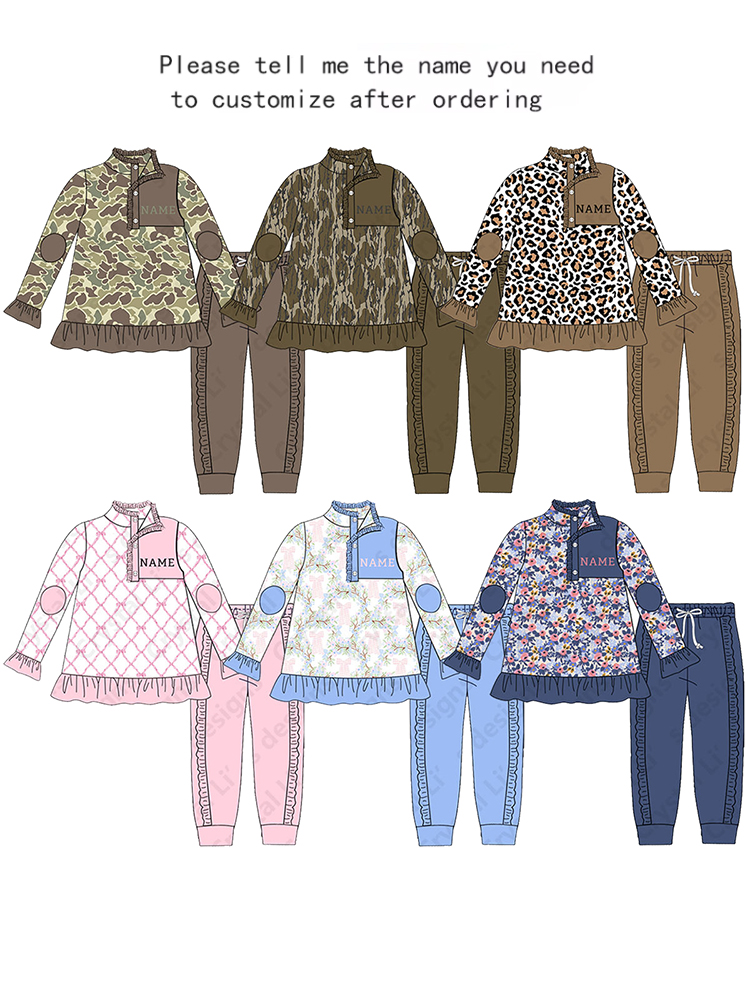 부티크 아동 겨울 의류 긴팔 여아 조깅복 세트, 맞춤형 - Winter Clothing Name 리뷰 및 가격