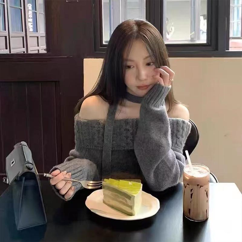 여성 의류 패션 슬래시 넥 긴팔 니트 풀오버 가을 겨울 - Winter Clothing Trends For Women 리뷰 및 가격